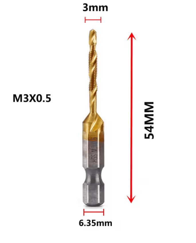 Titanium Metric Tap Drill Bit Set For Hex Shank Power Tools 1