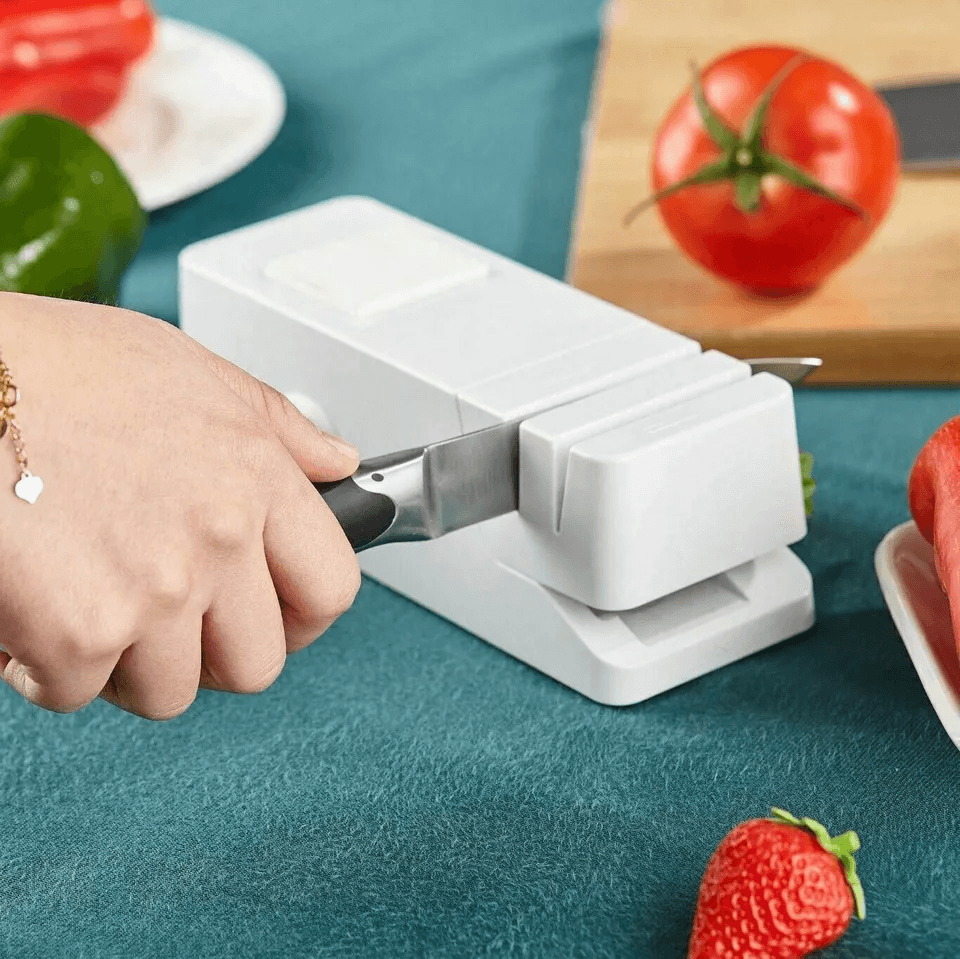 Multi Task Electric Knife Sharpener for Scissors & Machetes, Fast Grinding Machine, Kitchen Blade Edge Sharpener Set