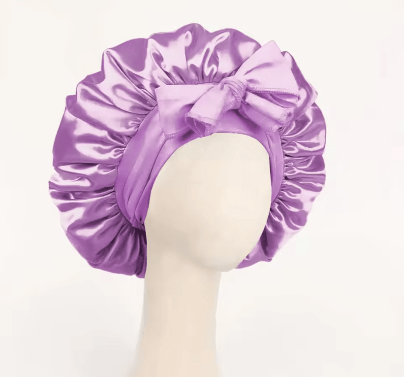 Adjustable Satin Bonnet for Sleeping with Tie Band – Soft Hair Protection for Women and Men