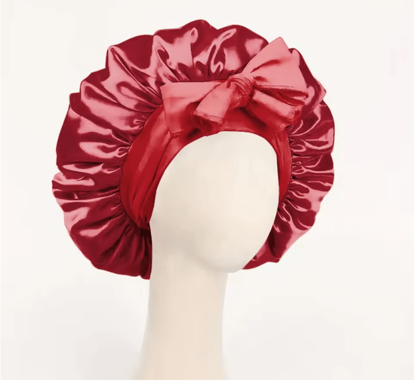Adjustable Satin Bonnet For Sleeping With Tie Band  Soft Hair Protection For Women And Men 12