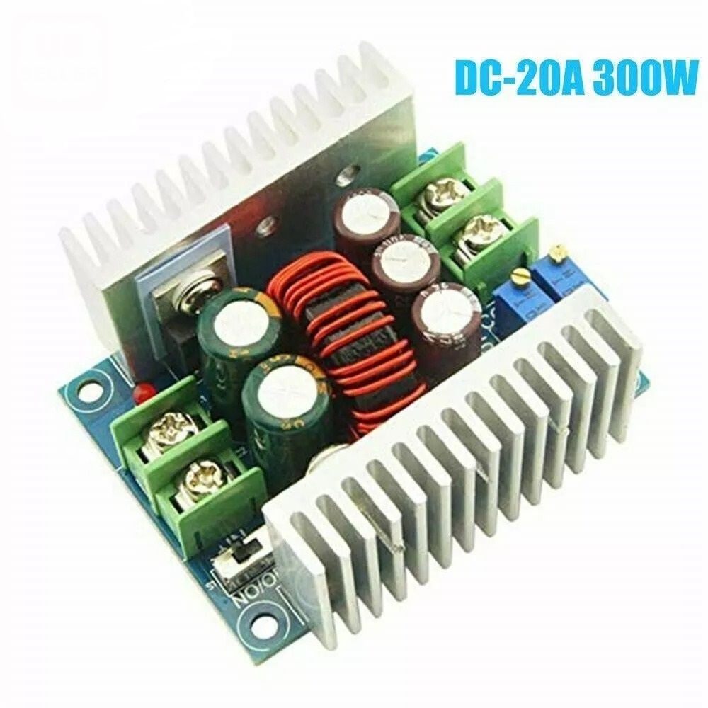 20A 300W DC Step Down Buck Converter Adjustable Voltage Current Power Supply for, Charging, LED Driver, and Vehicle Use