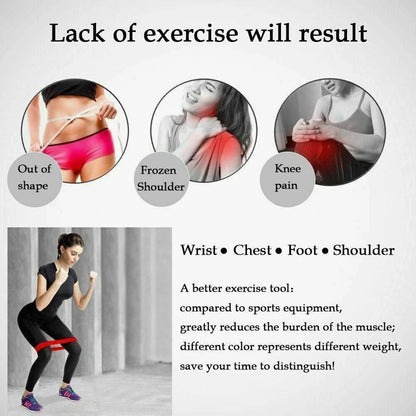 5Pack Resistance Bands Loop Set Workout CrossFit Yoga  Booty Band For Home Fitness 6