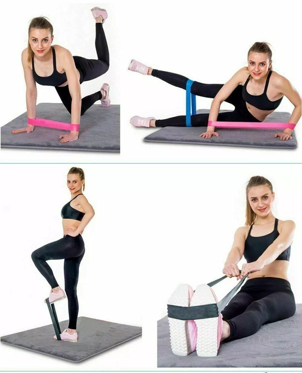 5Pack Resistance Bands Loop Set Workout CrossFit Yoga  Booty Band For Home Fitness 4