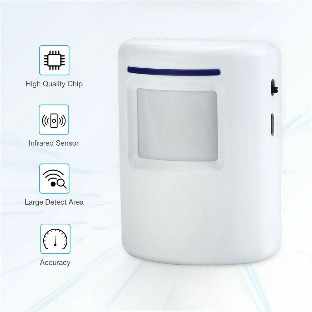 Wireless Motion Sensor Alarm Door Chime 500ft Range Entry Alert With Plugin Receiver Gate Detector  6