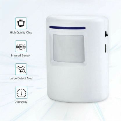 Wireless Motion Sensor Alarm Door Chime 500ft Range Entry Alert With Plugin Receiver Gate Detector  6