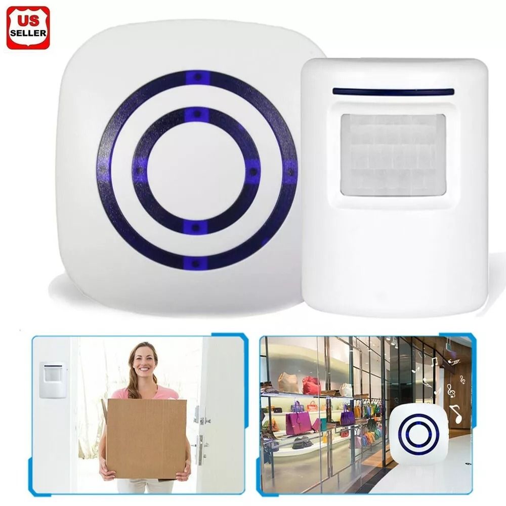 Wireless Motion Sensor Alarm Door Chime 500ft Range Entry Alert With Plugin Receiver Gate Detector  7