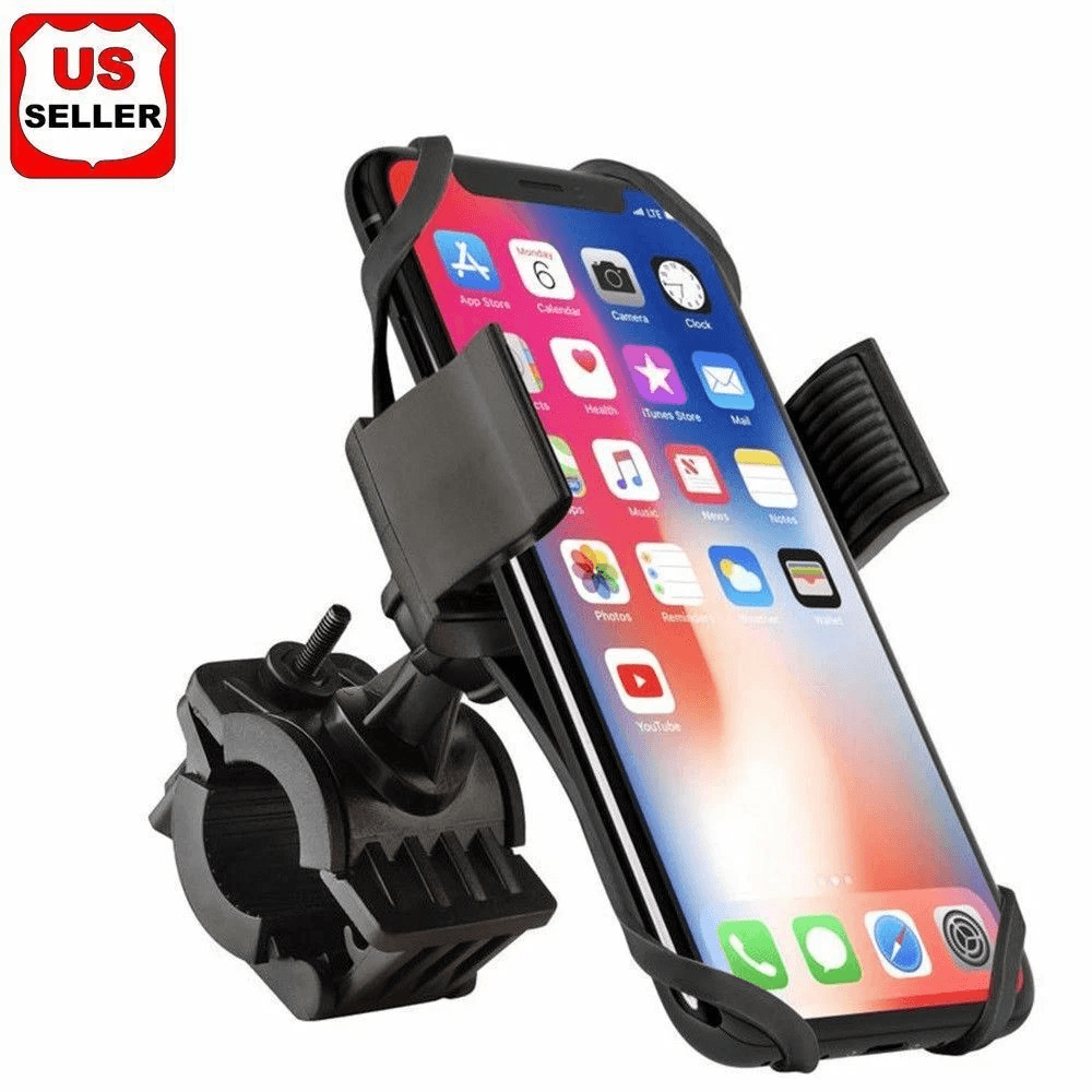 Universal Bike Motorcycle Handlebar Phone Mount Holder for Cell Phone GPS, Anti Vibration Clamp for iIphone & Android