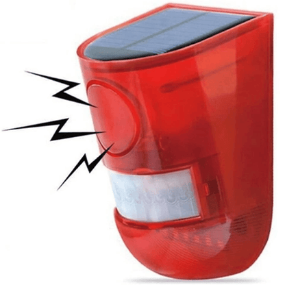 Solar Alarm LED Strobe Light With Wireless Motion Sensor Outdoor Solar Strobe Security Detector IP6 4
