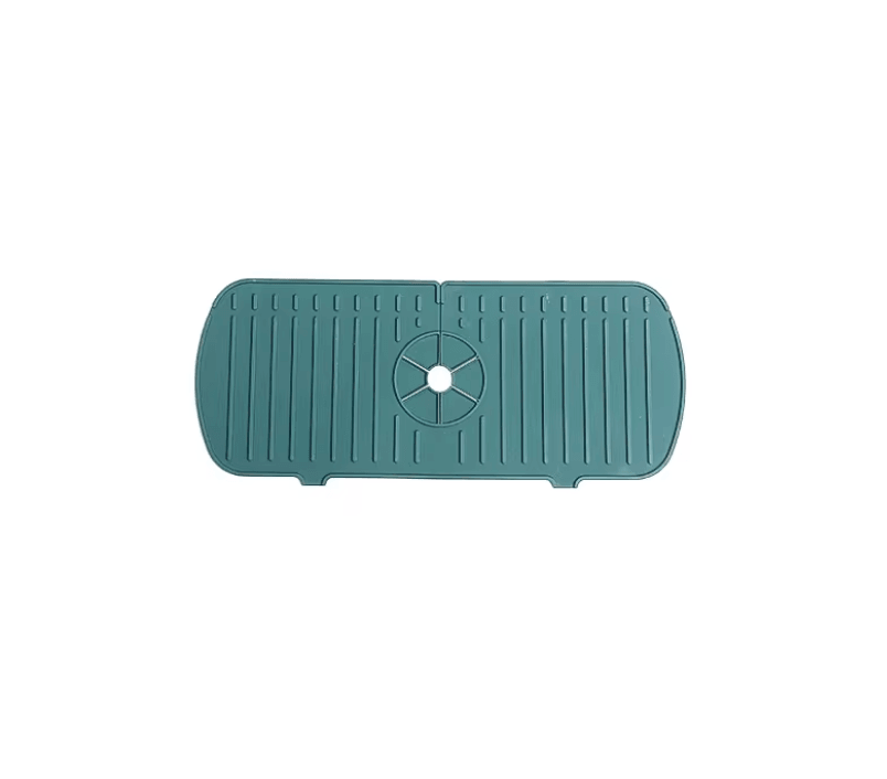 Silicone Sink Splash Guard And Faucet Drip Catcher  Flexible Tap Mat For Kitchens And Bathrooms 3