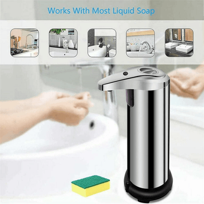 Stainless Auto Handsfree Sensor Touchless Soap Dispenser For Kitchen  Bathroom Automatic Liquid Soa 3