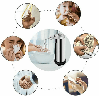 Stainless Auto Handsfree Sensor Touchless Soap Dispenser For Kitchen  Bathroom Automatic Liquid Soa 5