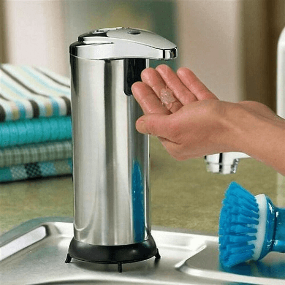 Stainless Auto Handsfree Sensor Touchless Soap Dispenser For Kitchen  Bathroom Automatic Liquid Soa 2