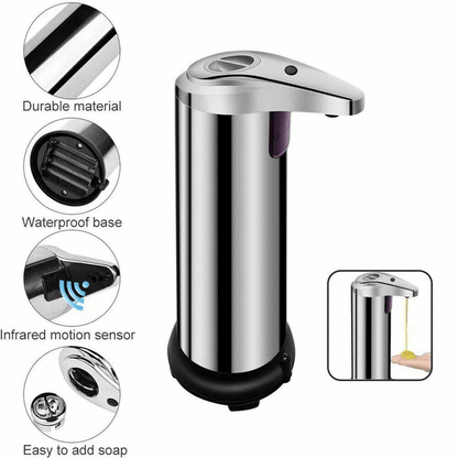 Stainless Auto Handsfree Sensor Touchless Soap Dispenser For Kitchen  Bathroom Automatic Liquid Soa 1