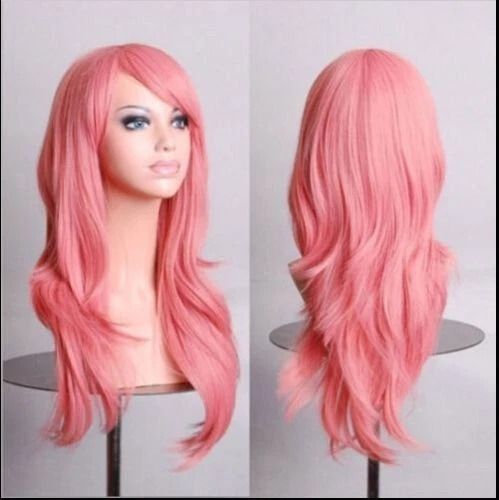 Long Curly Fashion Wig 70cm  Wavy Anime Cosplay Costume Party Hair For Women  Girls 1