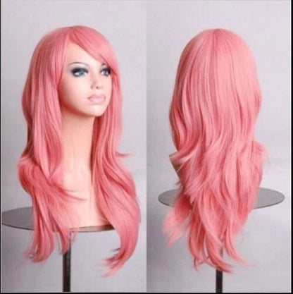 Long Curly Fashion Wig 70cm  Wavy Anime Cosplay Costume Party Hair For Women  Girls 1