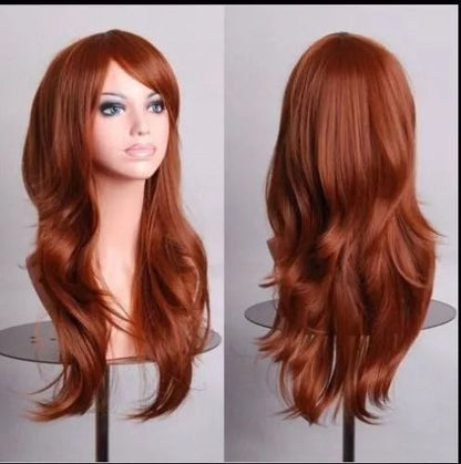 Long Curly Fashion Wig 70cm  Wavy Anime Cosplay Costume Party Hair For Women  Girls 3