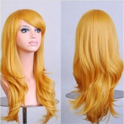 Long Curly Fashion Wig 70cm  Wavy Anime Cosplay Costume Party Hair For Women  Girls 6