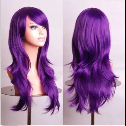 Long Curly Fashion Wig 70cm  Wavy Anime Cosplay Costume Party Hair For Women  Girls 7
