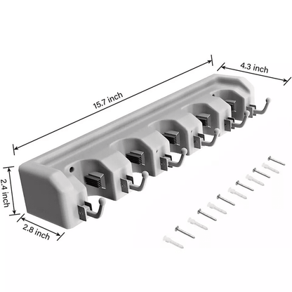 Wall Mount Broom Holder  Garden Tool Garage Organizer Heavy Duty ABS Plastic Rack For Mop Rake Broo 5