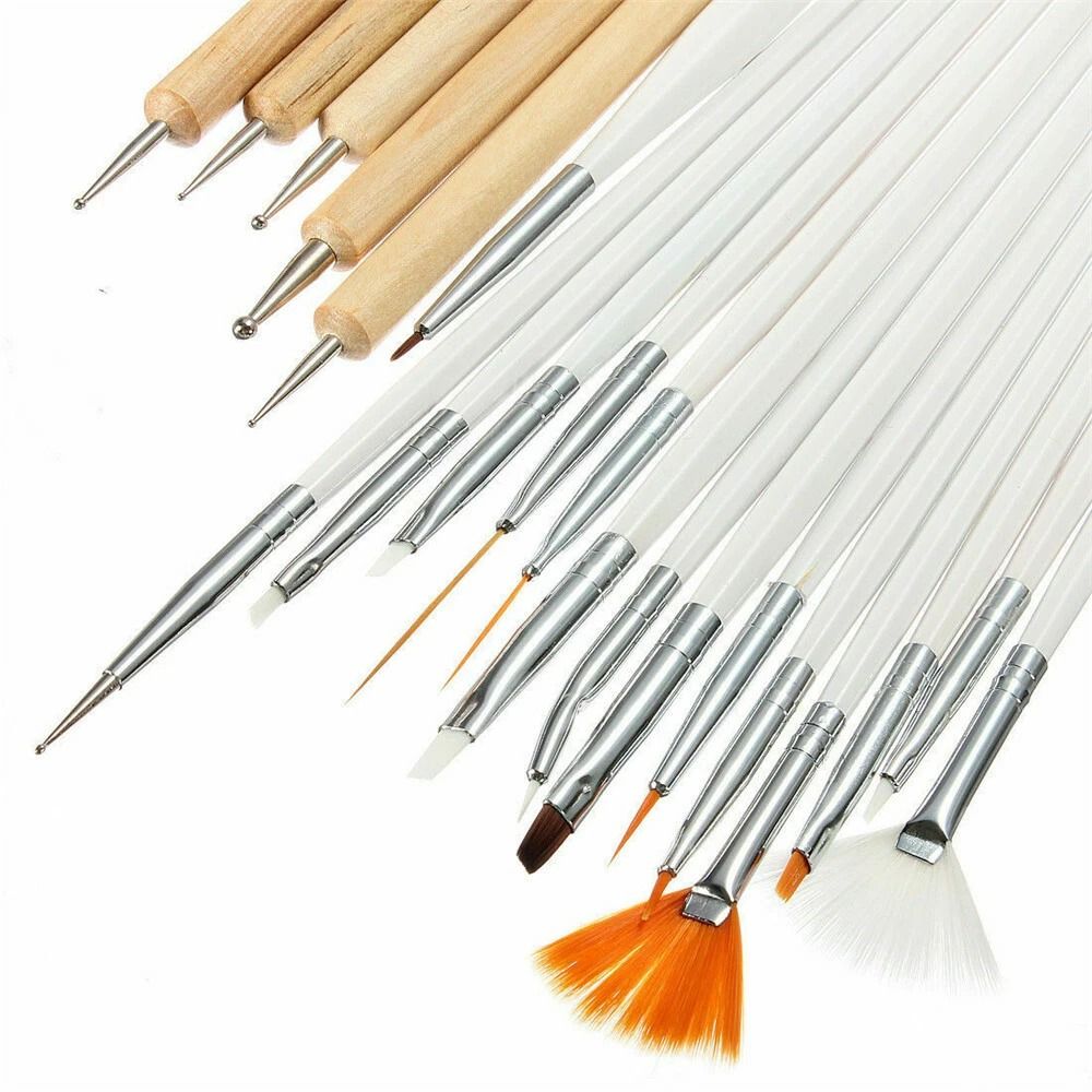 27 Pcs Nail Art Design Set Dotting Painting Tools Polish Brush Pens  Drawing Kit For SalonQuality M 1