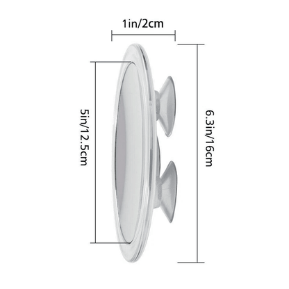 Magnifying Make Up Mirror Round Large View With Suction Cup Mount Portable Acrylic Frame For Travel 4