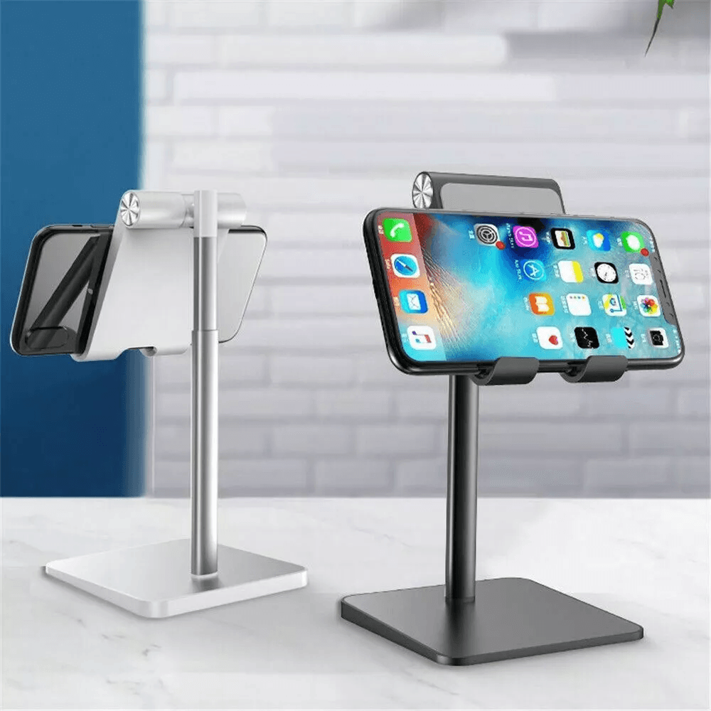 Universal Adjustable Tablet Stand Desktop Holder Mount, Compatible with iPad, iPhone, Mobile Phones & Tablets