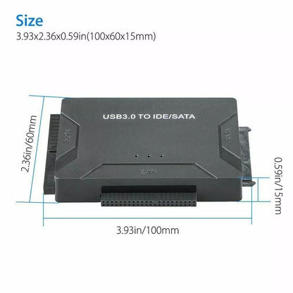 USB 30 To IDE  SATA Converter  External Hard Drive Adapter Kit For 2535 HDDSSD With 5Gbps Transfer 7