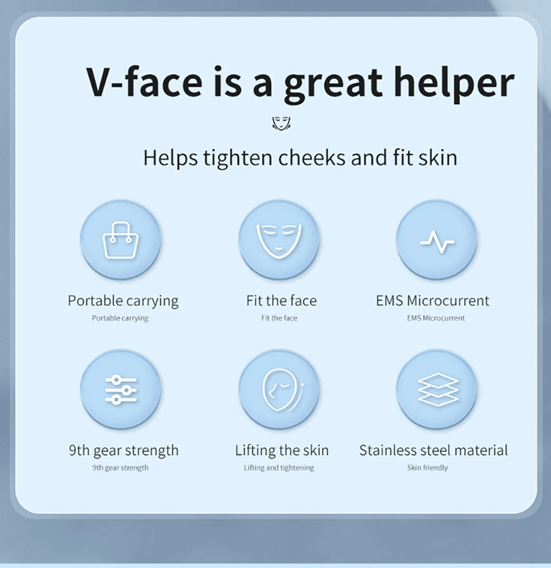 EMS Face Lifting Massager  Microcurrent V Face Lift Device For Wrinkle Reduction And Double Chin Re 6