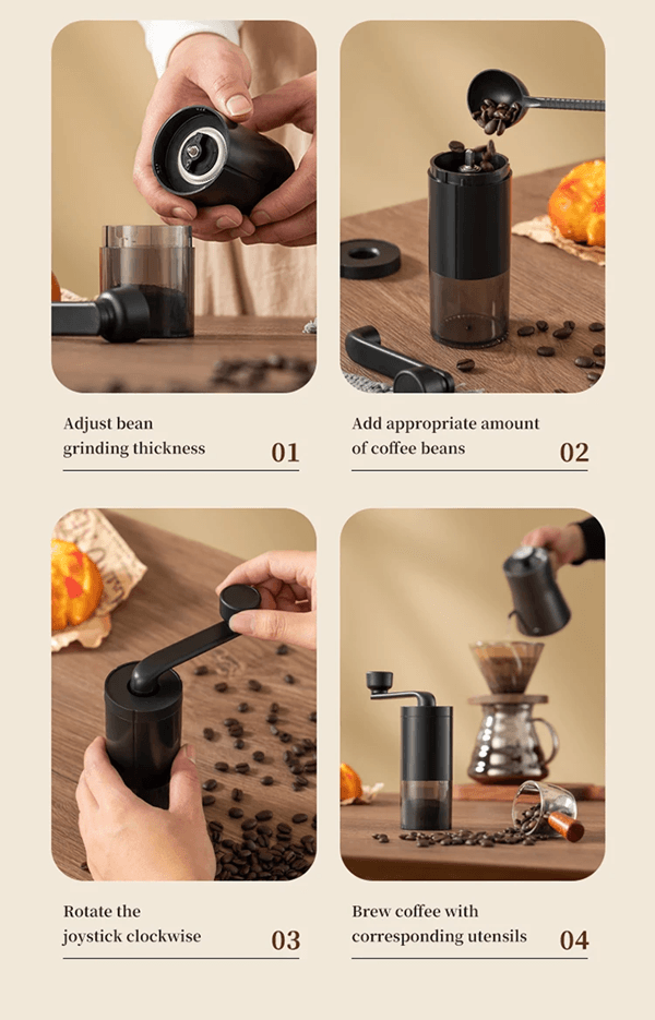 Manual Coffee Grinder  Portable Hand Crank Coffee Mill With Adjustable Coarseness For Home And Trav 5
