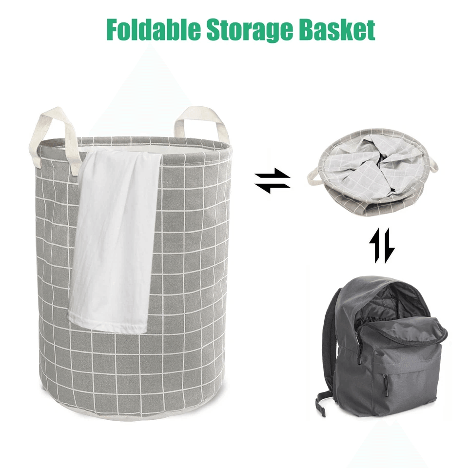 Foldable Laundry Hamper With Waterproof Coating Large Dirty Clothes Basket  Wash Bag Organizer For  3