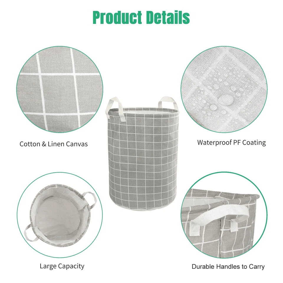 Foldable Laundry Hamper With Waterproof Coating Large Dirty Clothes Basket  Wash Bag Organizer For  1