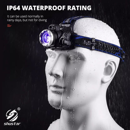 UltraBright 25000LM LED Headlamp Rechargeable Head Torch Zoomable Headlight For Camping  Hiking 3
