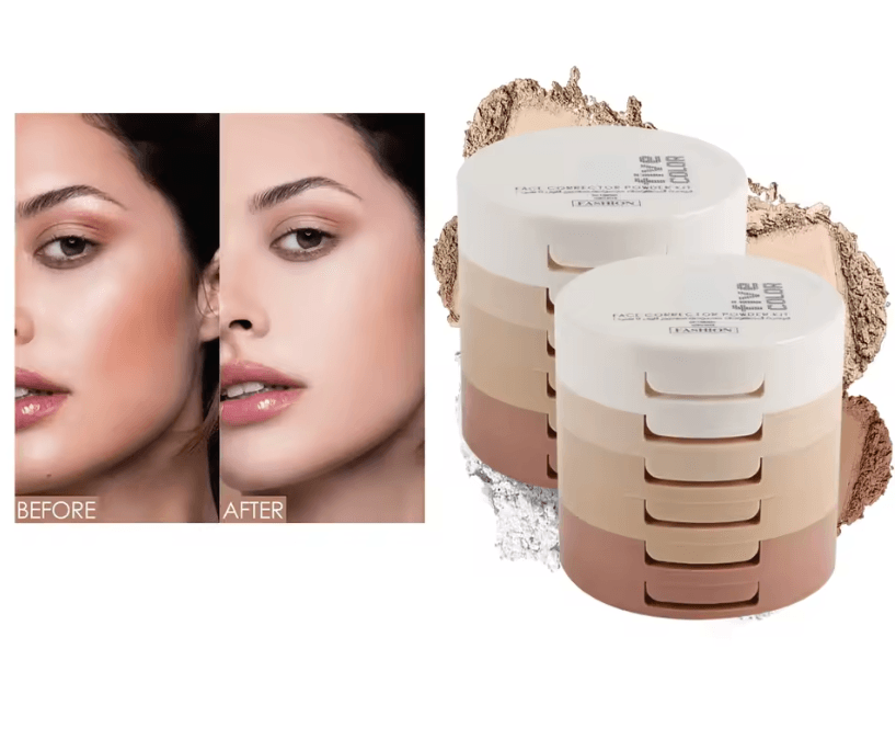 5in1 Loose Setting And Contouring Powder Stack  Oil Control Makeup For Brightening And Blending 2