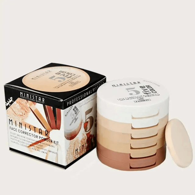 5in1 Loose Setting And Contouring Powder Stack  Oil Control Makeup For Brightening And Blending 1