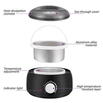 Professional Wax Warmer Heater For Hair Removal Complete Home Depilatory Waxing Kit With Reusable B 2