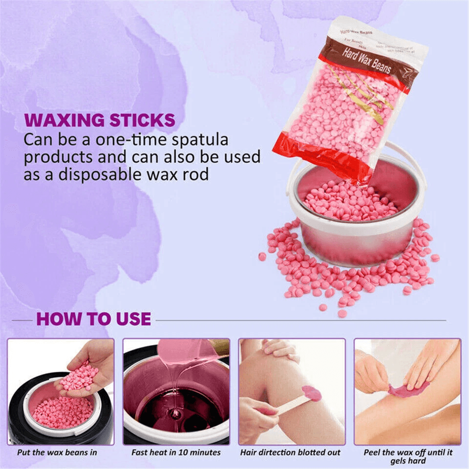 Professional Wax Warmer Heater For Hair Removal Complete Home Depilatory Waxing Kit With Reusable B 3