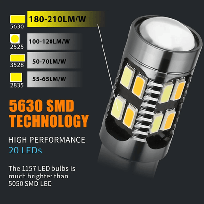 LED WhiteAmber DRL Switchback Turn Signal  Parking Light Indicator Bulbs Dual Color High Visibility 2