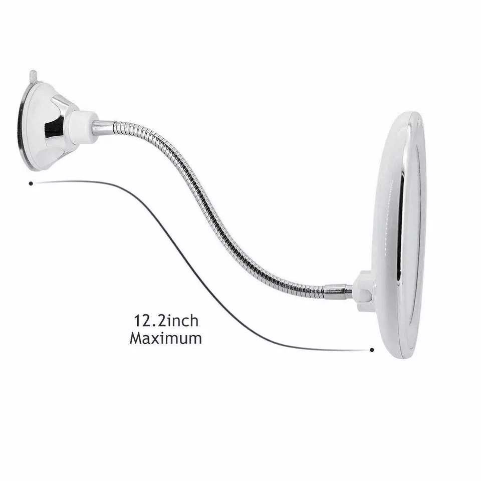 Gooseneck Magnifying Makeup Mirror With LED Light Adjustable Magnification Bathroom Vanity Mirror F 4