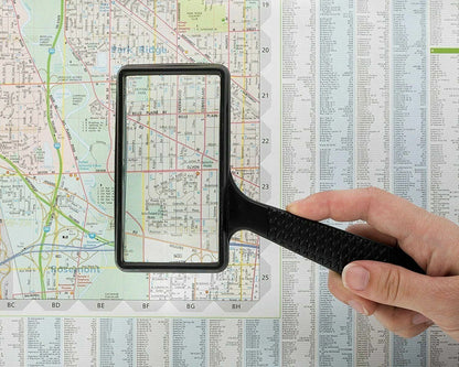Handheld Rectangular 3X Magnifying Glass Optical Glass Lens For Reading Jewelry Hobbies  Low Vision 2