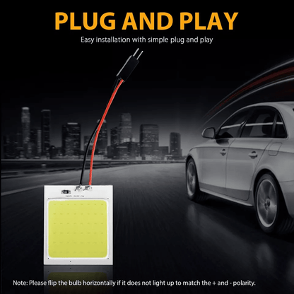 White LED Panel Festoon Car Interior Dome Map Light Bulbs  Super Bright Self Adhesive Adapter Kit 5