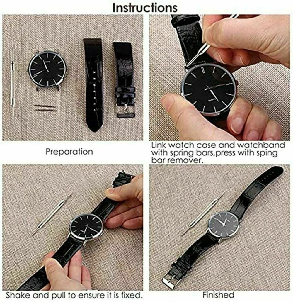 360pcs Watch Spring Bars Kit  Stainless Steel Watch Band Pins For Repair Removal  Strap Replacement 6