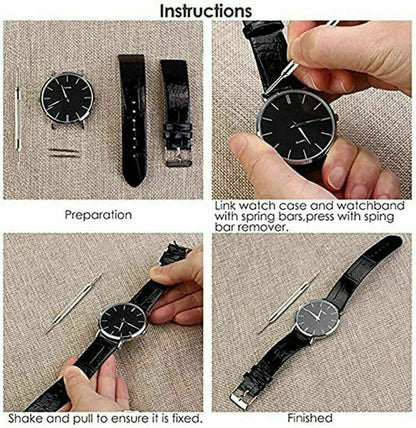 360pcs Watch Spring Bars Kit  Stainless Steel Watch Band Pins For Repair Removal  Strap Replacement 6
