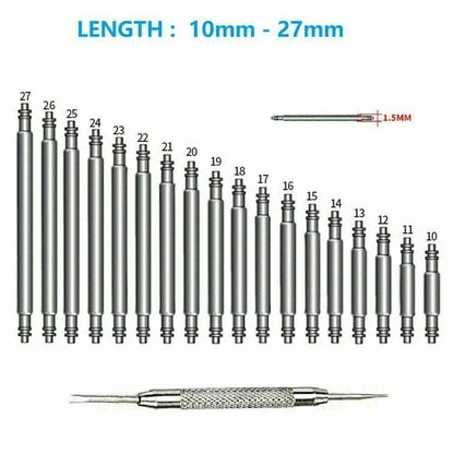 360pcs Watch Spring Bars Kit  Stainless Steel Watch Band Pins For Repair Removal  Strap Replacement 9