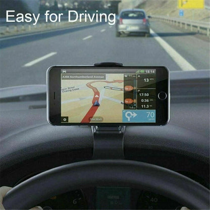 Universal Car Dashboard Mount Holder Stand – HUD Design Phone Cradle for Cell Phone & GPS – Non-Slip Silicone Base