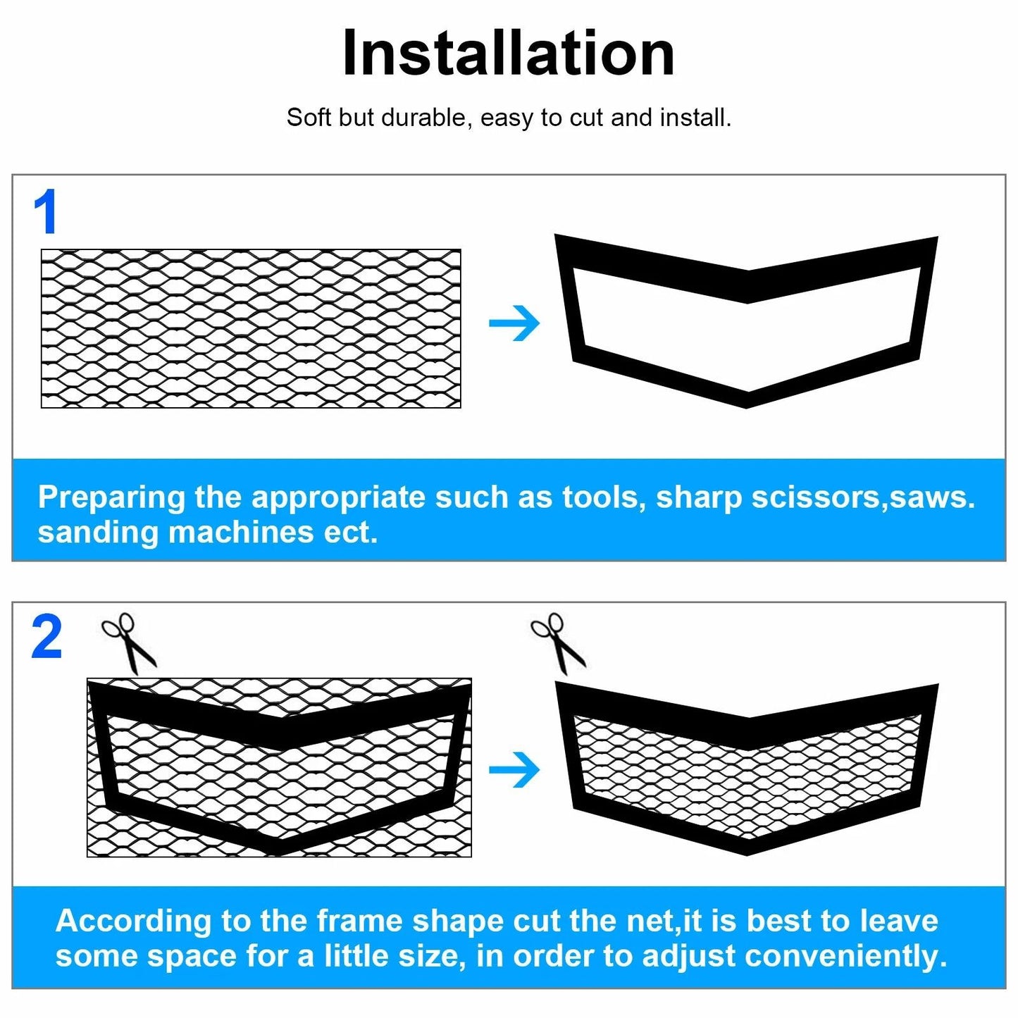 Aluminum Rhombic Mesh Grill Universal Car Grille Mesh Net Sheet For Custom Auto Upgrades 1