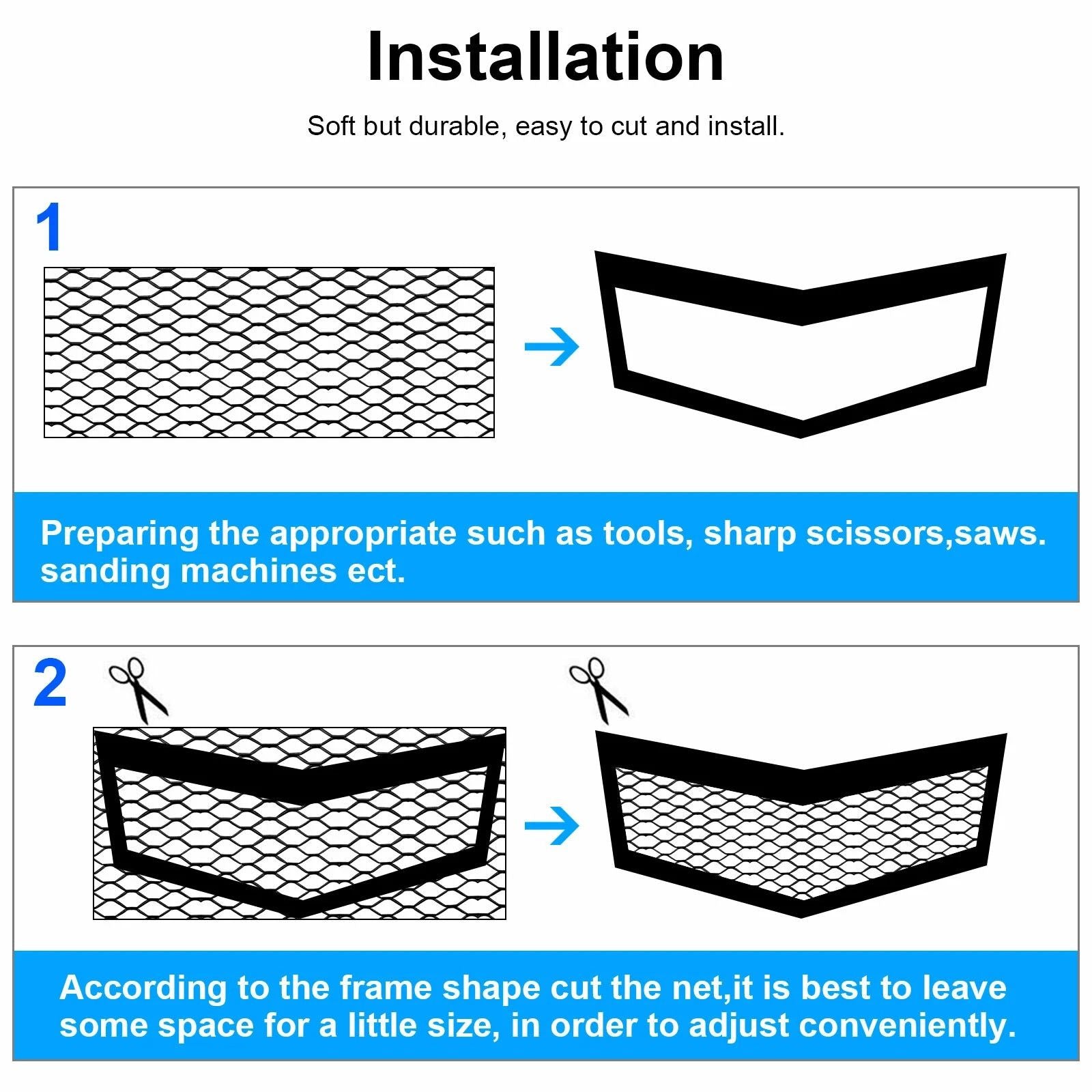 Aluminum Rhombic Mesh Grill Universal Car Grille Mesh Net Sheet For Custom Auto Upgrades 1