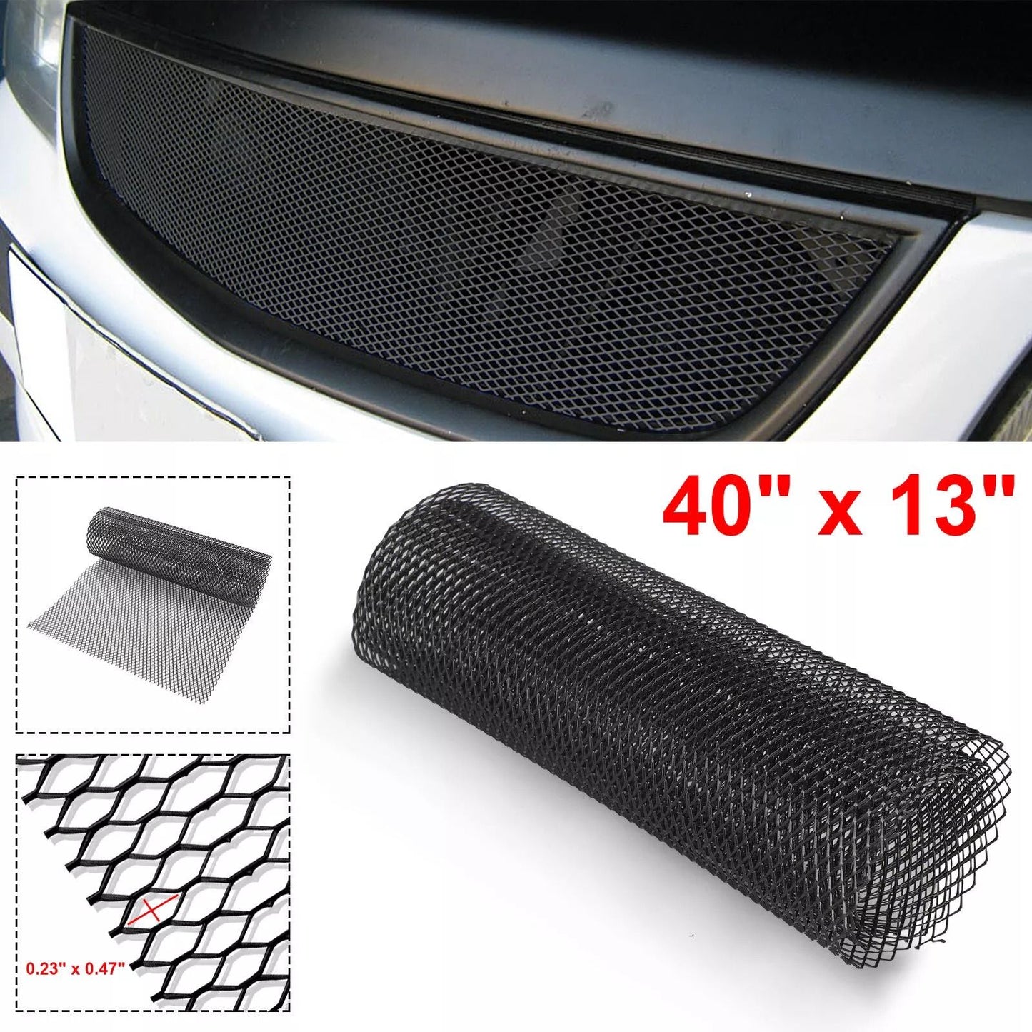 Aluminum Rhombic Mesh Grill Universal Car Grille Mesh Net Sheet For Custom Auto Upgrades 5