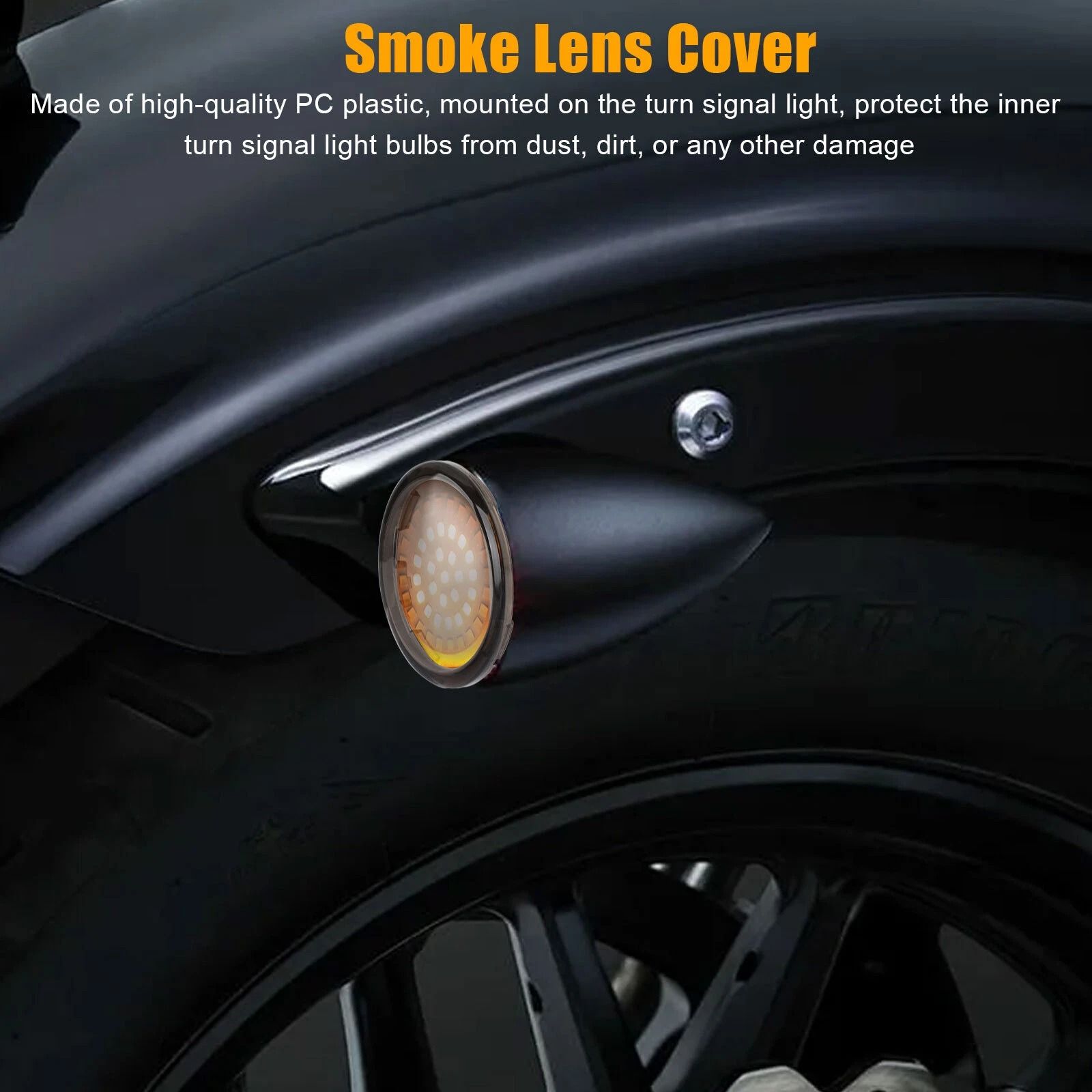 1157 Front 1156 Rear LED Bullet Turn Signal Lights Smoke Lens Compatible With Harley Motorcycles 4