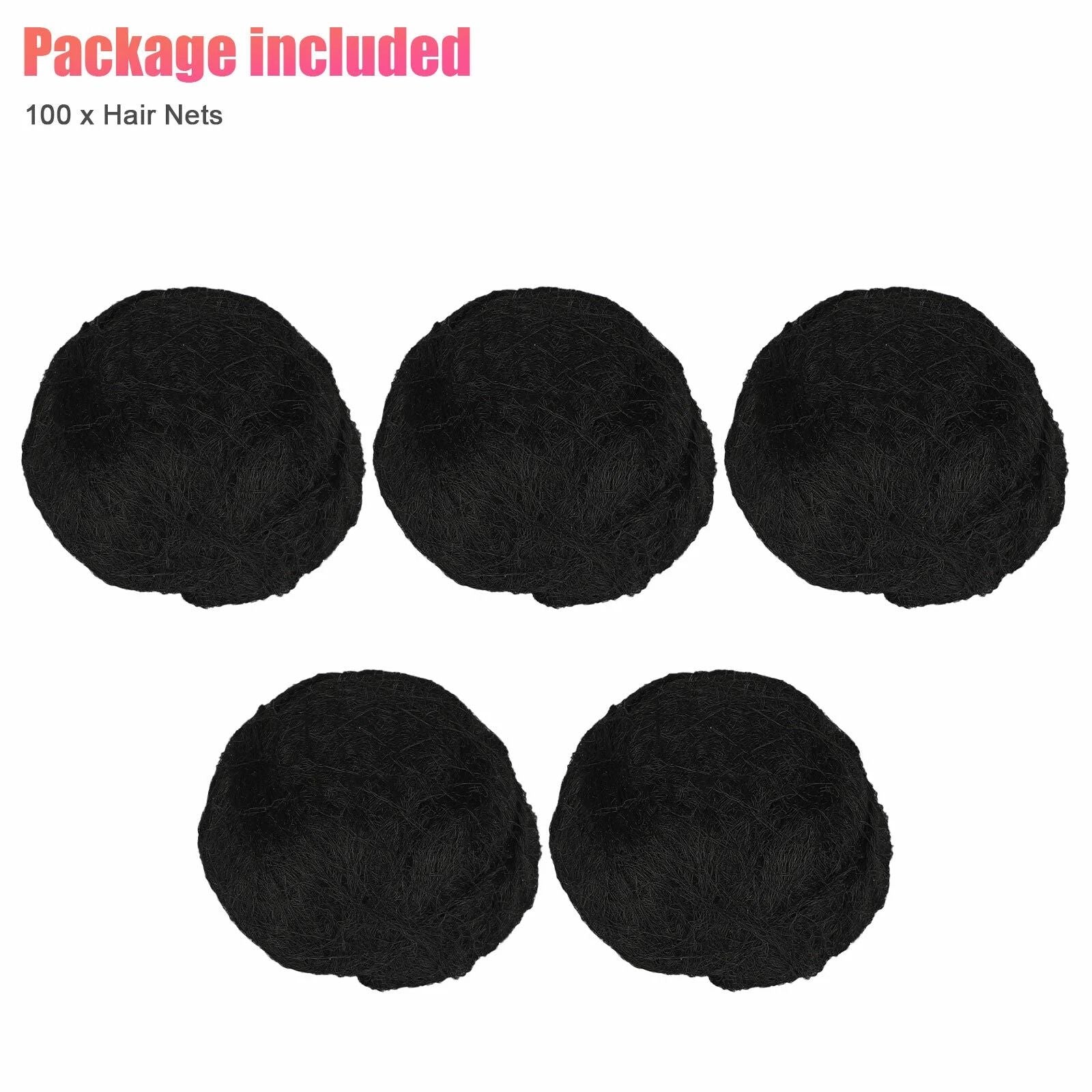 100Pack Black Mesh Hair Nets Invisible Stretch Hairnet With Elastic Edge For Bun  Updo Styles 3