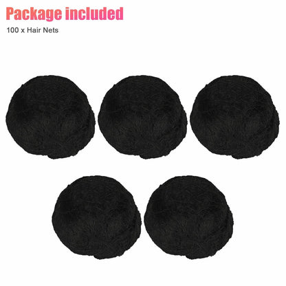 100Pack Black Mesh Hair Nets Invisible Stretch Hairnet With Elastic Edge For Bun  Updo Styles 3